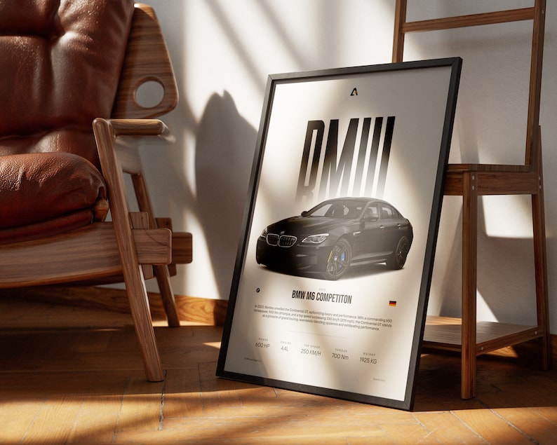 GORGEOUS BMW M6 GICLEE CANVAS ART PRINT POSTER