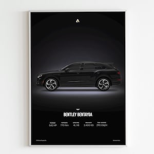 Bentley Bentayga Poster | Luxury SUV Wall Art | Automotive Art Print | Car Enthusiast Gift | Prestige Garage Decor | SUV Art Print