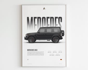 Mercedes G63 Poster | Iconic Luxury SUV Wall Art | Gift For Him | Garage Decor | Automotive Print | Car Enthusiast Wall Art