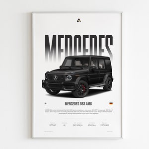Mercedes G63 Poster | Digital Art Print |  Mercedes Affiche | G-Wagon Print | Luxury Car | Boys Room Decor | Sports Car Canvas