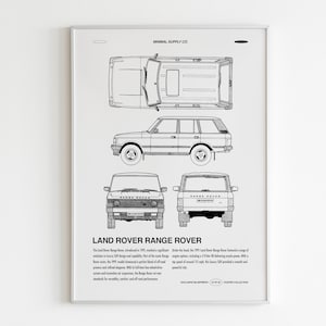 LAND ROVER Range Rover | Land Rover Poster | Range Rover Wall Art | Jeep Canvas | Gifts for him | Car Poster