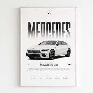 MERCEDES AMG GT63 | Luxury Sports Car | Digital Wall Art | Sportswagen Prints | AMG Poster | GT63 Amg | Wall Art | Boys Room Decor
