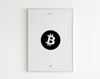 Bitcoin Wall art | Crypto Poster | Bitcoin Poster | Crypto Art Print | Cryptocurrency Art | Bitcoin Logo | Bitcoin Wall Decor | BTC Wall Art