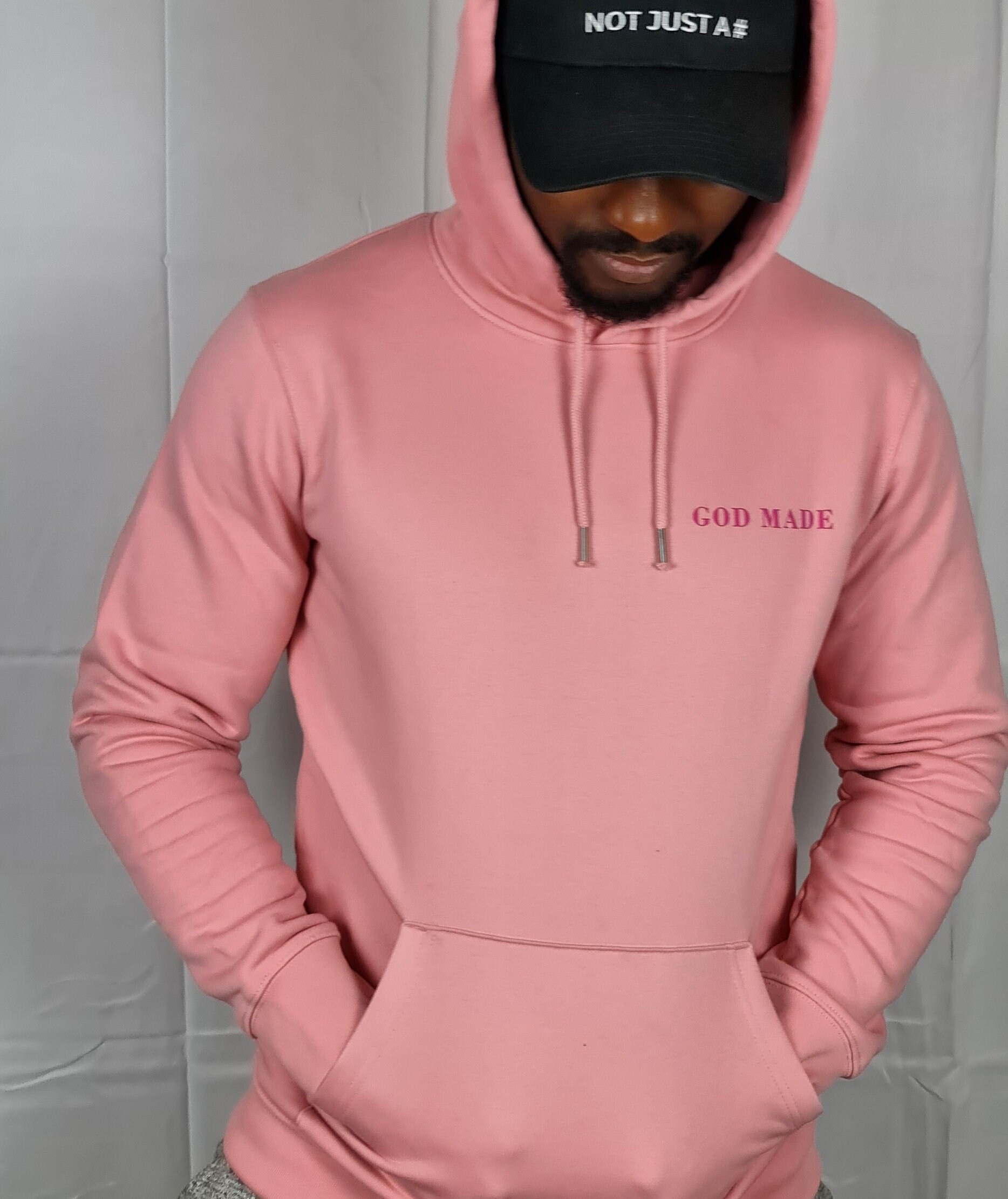 Unisex God Made hoodie w/ print on back Christian hoodie Etsy