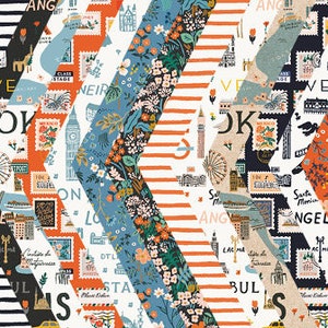 Bon Voyage Fat Quarter Bundle di Rifle Paper Co. di Cotton and Steel