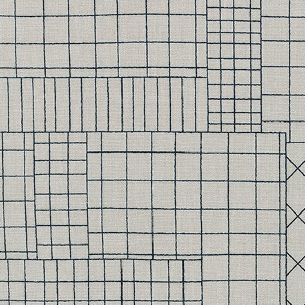 collection CF - Doe Grid in Ash by Carolyn Friedlander, Robert Kaufman