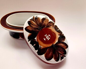 Arabia Finland ROSMARIN Hand-Painted Signed Jar With Lid Design Ulla Procopé Vintage Ceramics