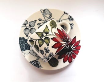 Arabia Finland RUNO Summer Ray Teacup and Saucer - Heini Riitahuhta Design