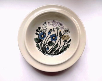 Arabia Finland FLORA Tiefer Teller Esteri Tomula Florales Design finnischer Vintage