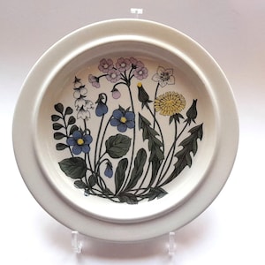 Arabia Finland FLORA Speiseteller 25,5 cm aus den 1970er Jahren Design Esteri Tomula und Ulla Prokopé finnisches Vintage Geschirr