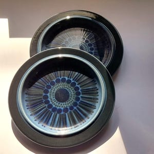Arabia Finland RARE BLUE KOSMOS Hand-Painted Signed Plate 20 cm Design Ulla Procopé & Gunvor Olin-Grönqvist Vintage Arabia Price for 1 Plate