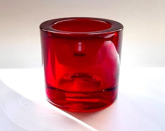 Iittala: A Rare Mondongreen KIVI Votive, Produced by Marimekko