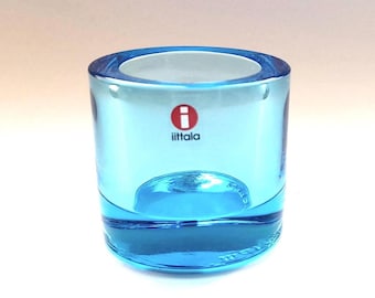 Iittala KIVI Candle Holder - Light Blue MARIMEKKO - Height 60mm