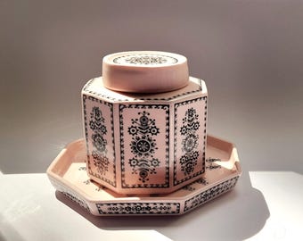 RARE Arabia Finland KISMET Jar & Plate from the 1960s Design Raija Uosikkinen Vintage Ceramics