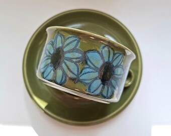 Vintage Arabia Finland Teacup & Saucer Hand-Painted Floral Design by Hilkka-Liisa Ahola 1960s Collectible