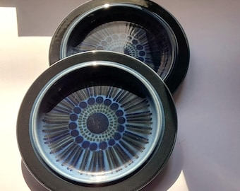 RARE Arabia Finland KOSMOS Blue Plate: Hand-Painted Vintage Dinnerware Price for 1 Plate