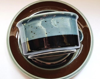 Arabia Finland MERI Teacup & Saucer Set: Ulla Procopé Vintage Stoneware