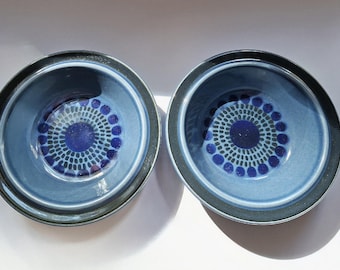 RARE Arabia Finland KOSMOS Blue Deep Plate: Hand-Painted Vintage Dinnerware Price for 1 Plate