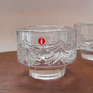 IITTALA Finland Kuusi (Spruce) Candleholder Tea Light Votive Design Jorma Vennola Finnish Vintage Glass Price for 1 Piece
