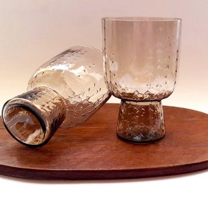 Iittala Sarjaton Tumblers: Finland Drinking Glasses, Forest Pattern Sand Color (Set of 2)