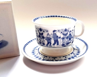 RARE UNUSED Arabia Finland ISÄNKUPPI Father’s Coffee Cup & Saucer Design Raija Uosikkinen