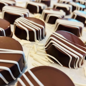 Chocolate covered Oreos-Gourmet treat. Delicious double stuffed Oreos