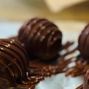 Peanut butter truffles-buckeyes-candy