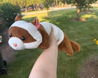 Handmade Minky Ferret Plush: 2ft Cuddle Buddy