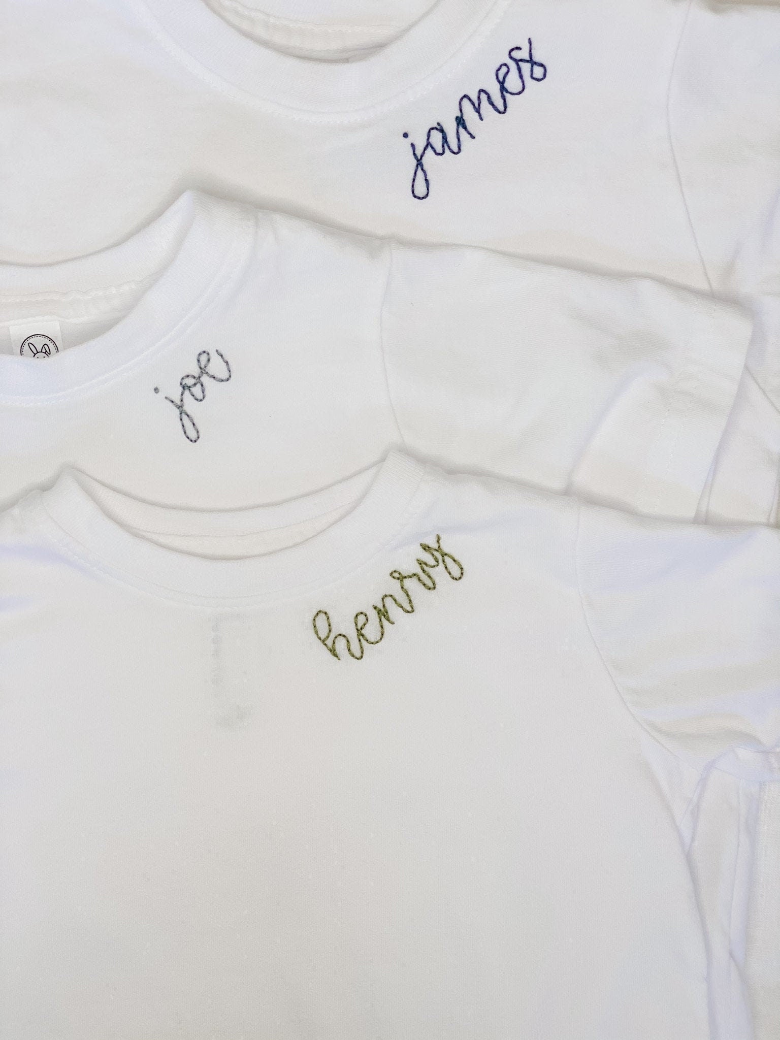 Hand Embroider Name Shirt Custom Name Collar Shirt Kid Etsy