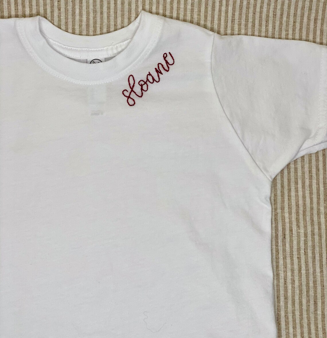 Hand Embroider Name Shirt Custom Name Collar Shirt Kid Etsy