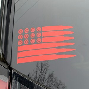 Decal de coche con bandera de bala