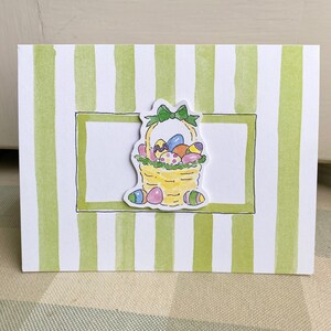 Carte pliée panier de Pâques (paquet de 10)