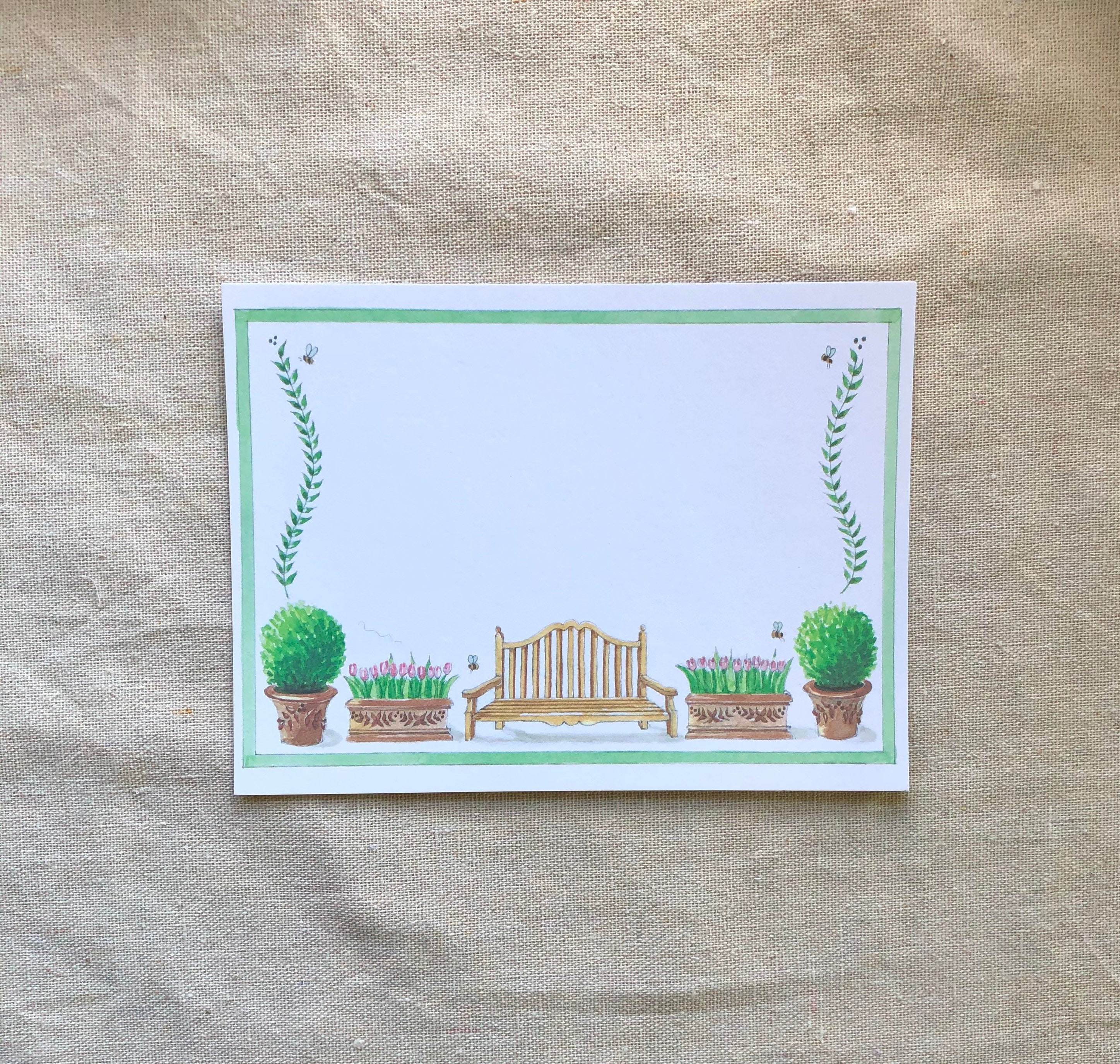 Park Bench & Tulips (Pack of 10)