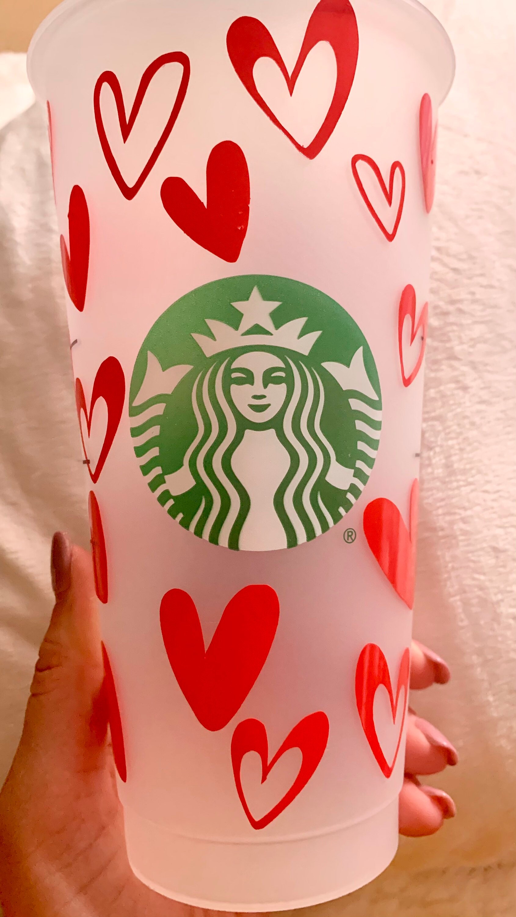 Personalized Starbucks Valentines Theme Cup Etsy