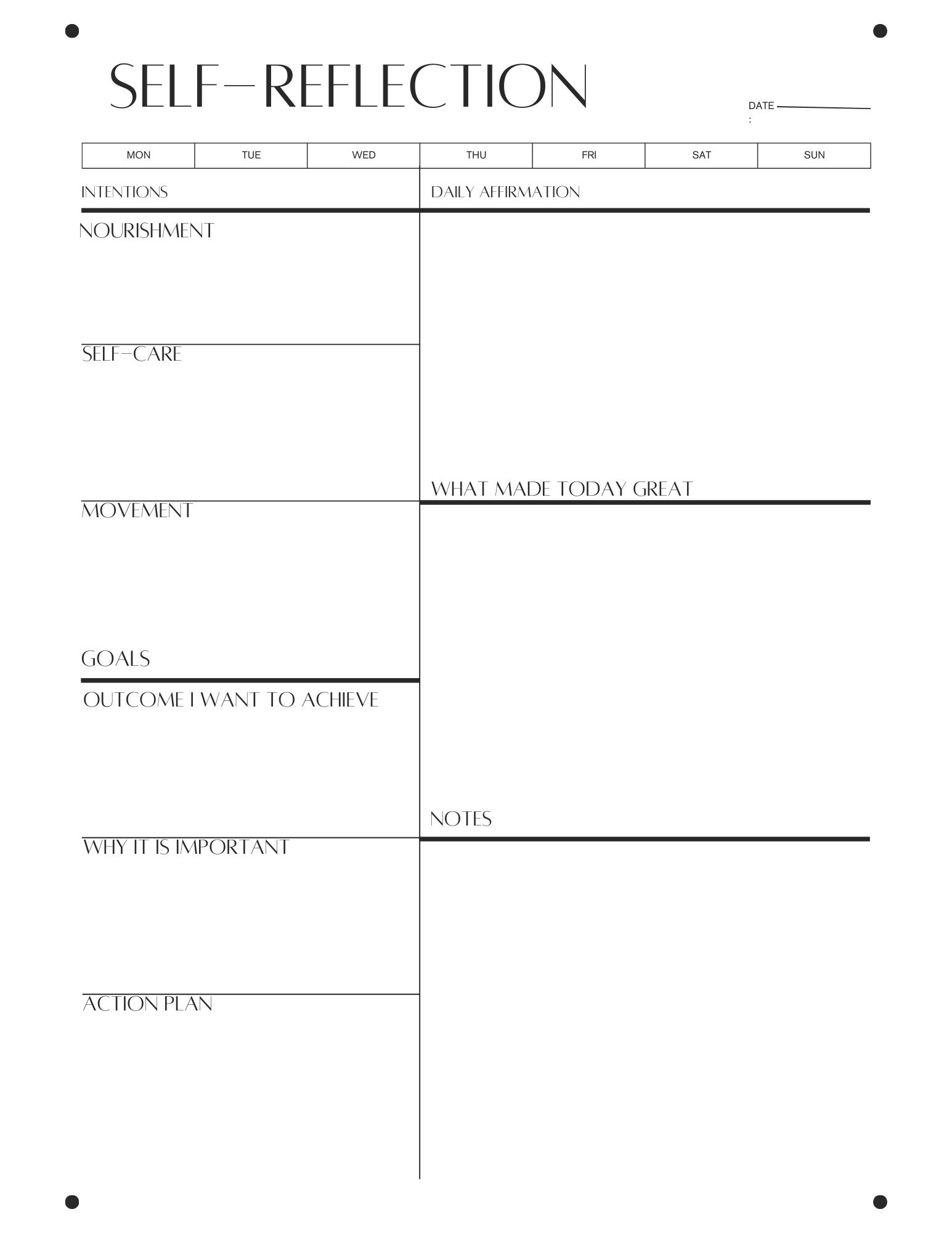 Mindful Time Management Template Daily Self reflection Template Time mindful-time-management-template-daily-self-reflection-template-time