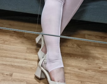 Sheer Thigh High Stockings | Soft Pink Mesh Stockings | Pinterest Inspired Aesthetic | Trendy Feminine Lingerie