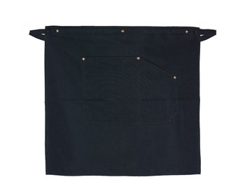 Ultimate Unisex Christmas Gift: High-Quality Canvas Half Apron with Pockets for Kitchen Chef, Butcher Baker BBQ, and Woodworking Enthusiasts