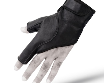 Genuine Leather Archery Gloves, Finger Guard Shooting Glove, Bow Hunting Protection