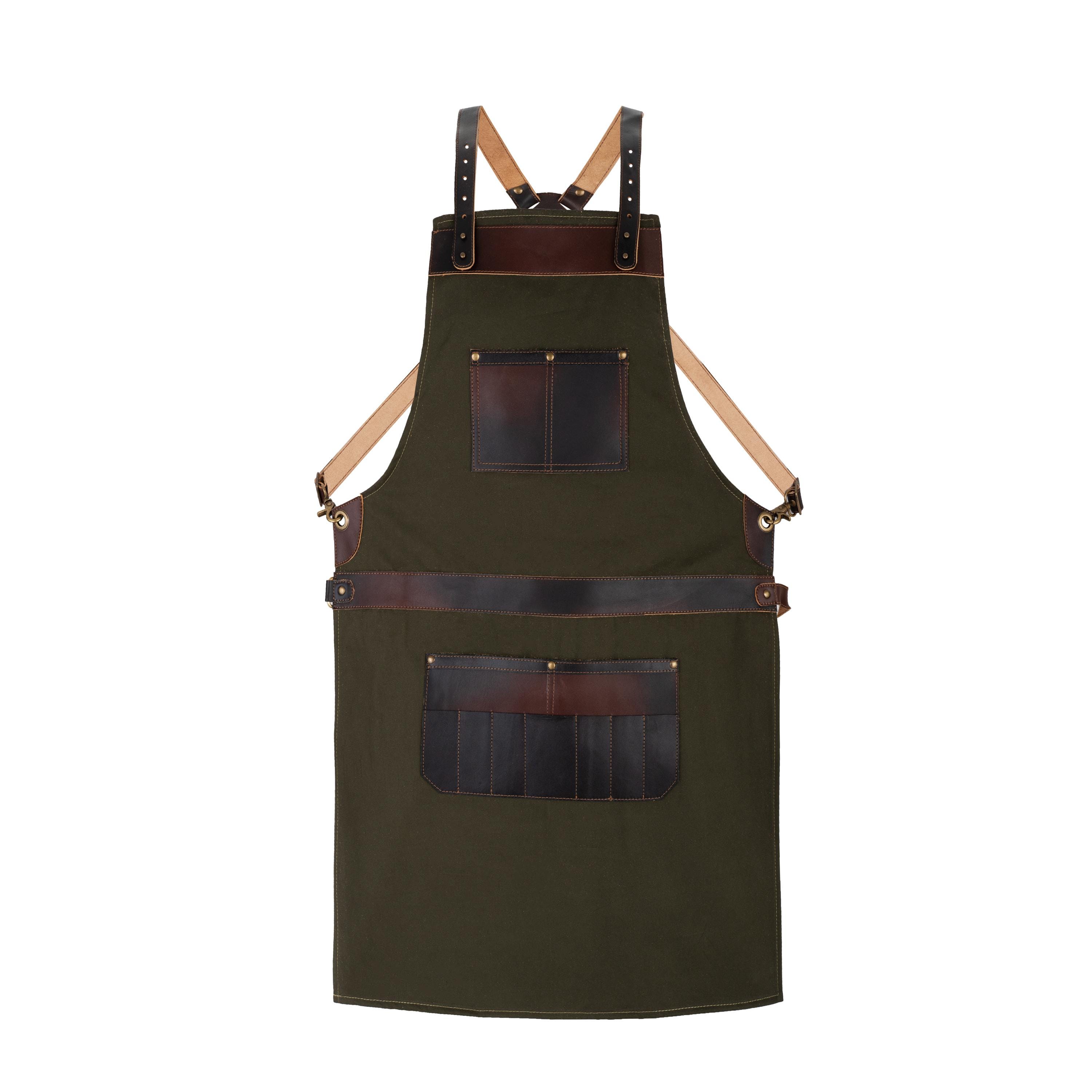 Handcrafted Cowhide & Canvas Apron