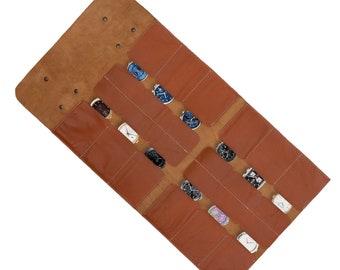 Handmade Full Grain Leather Watch Roll with Travel Pouch: The Ultimate Watch Organizer with 6-18 Pockets – Unisex Christmas Gift...