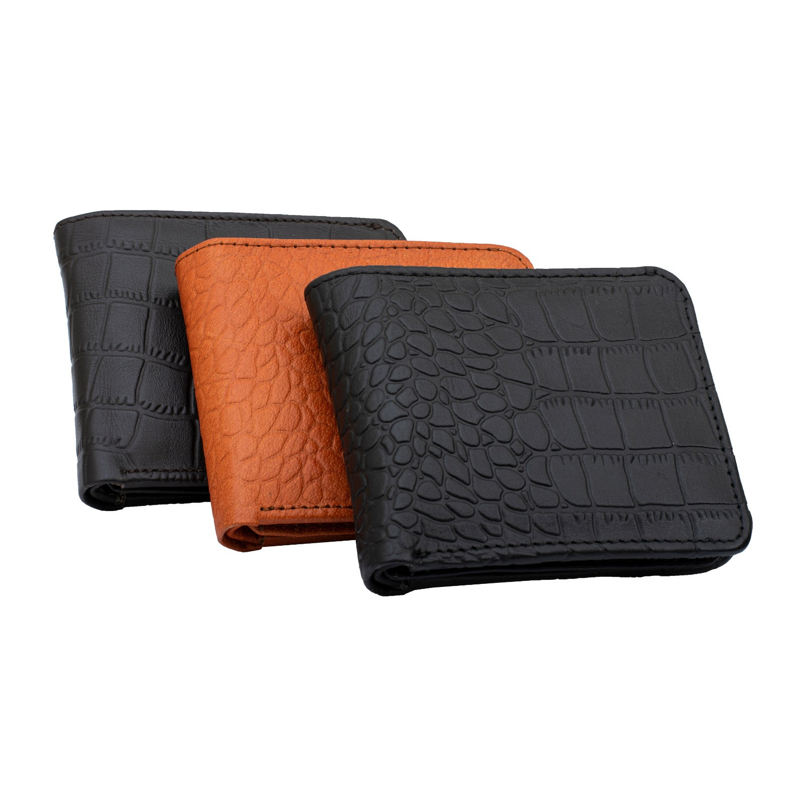 ThinkThendo's Unique Crocodile Print Unisex Leather Keychain Wallets