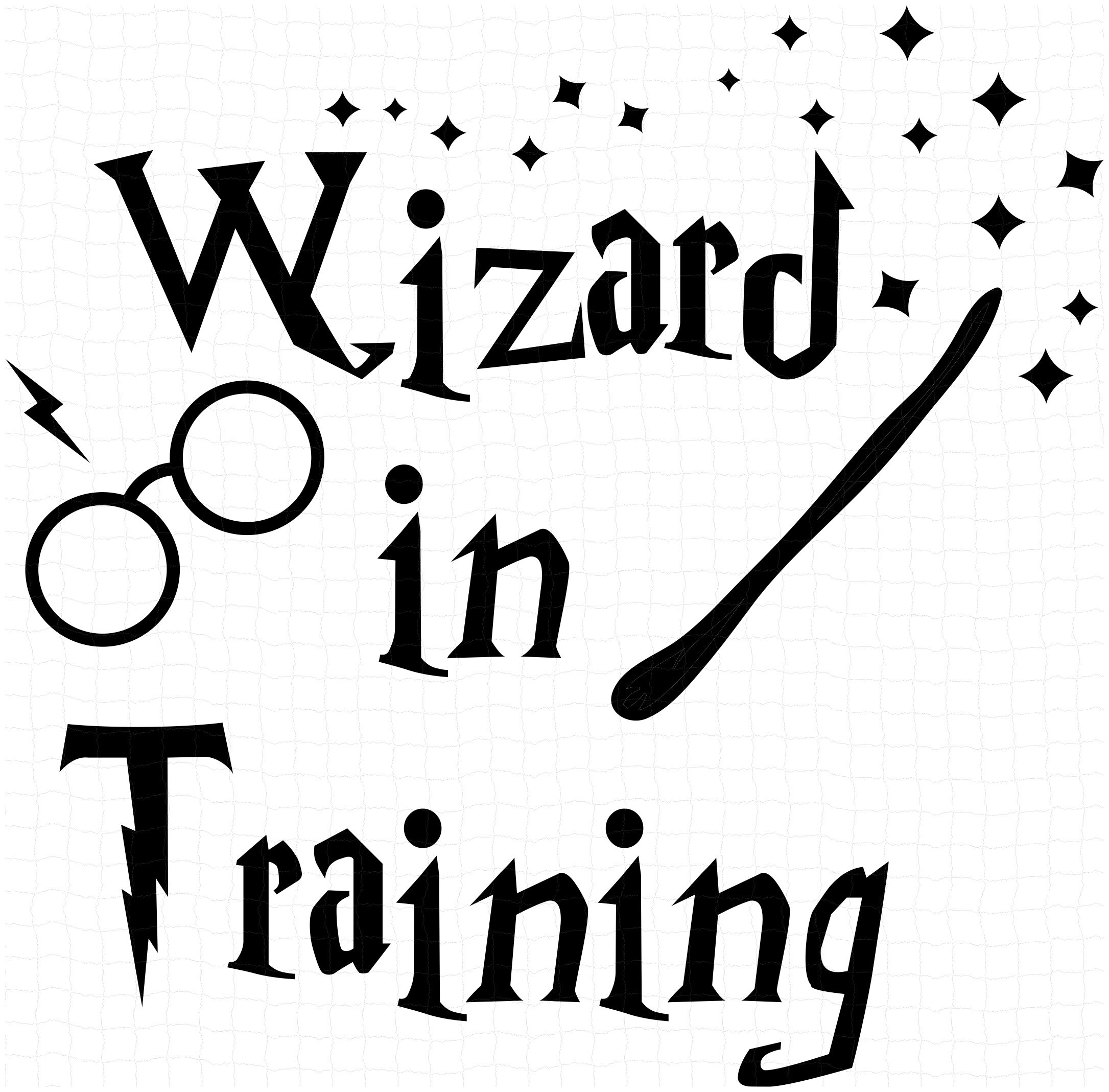 Harry Potter Wizard in Training Silhouette SVG PNG Dxf Etsy