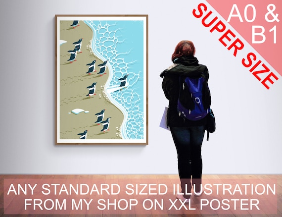instant Feest Noord Extra grote XXL Poster iedere standaard formaat illustratie - Etsy Nederland