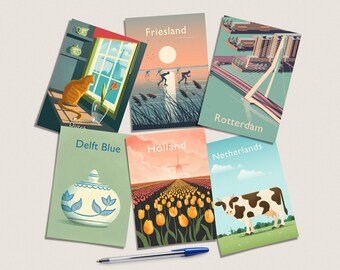 Dutch Culture Postcard Set of Six – Netherlands Cards Collection