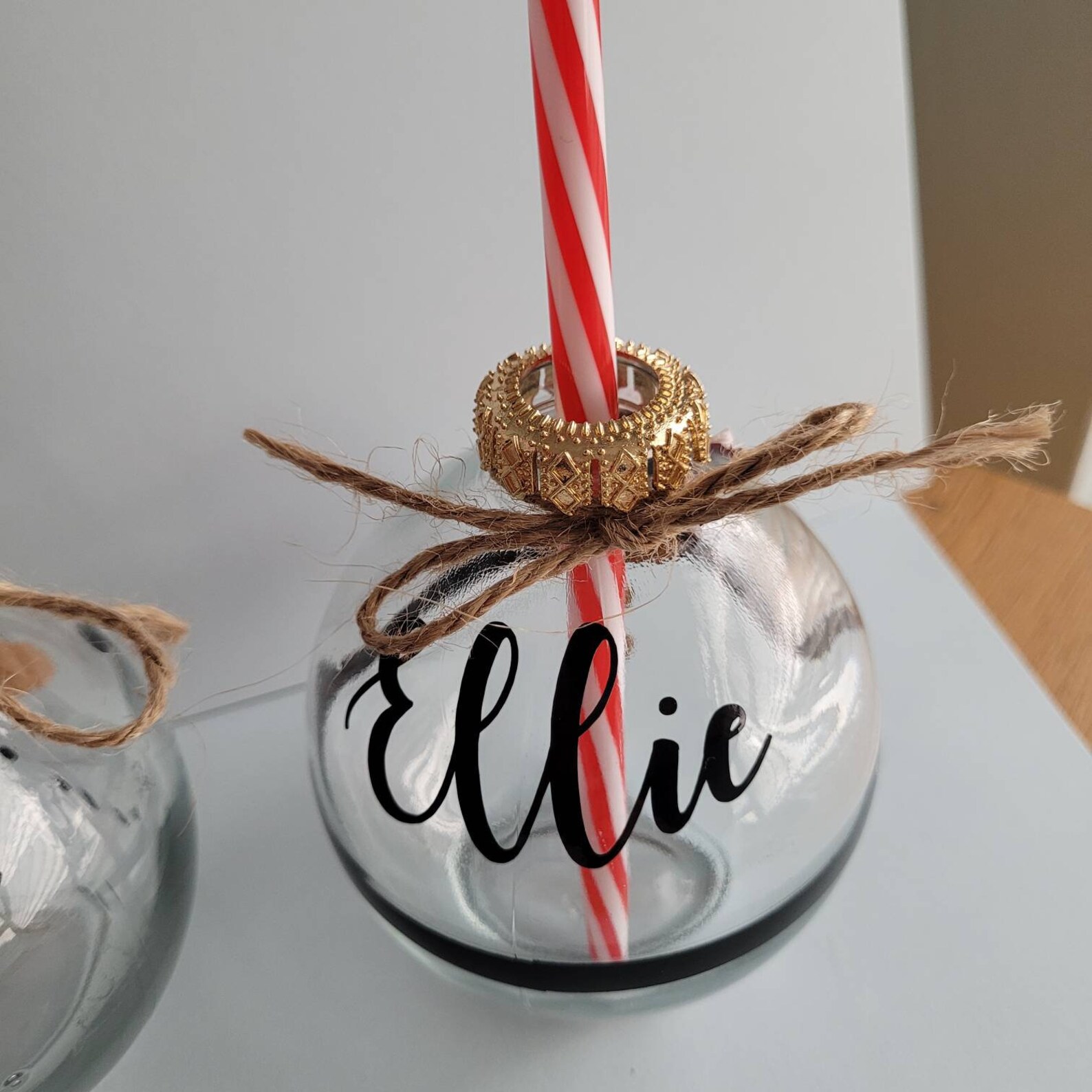 Christmas Novelty Bauble Glasses with straws Santa or Snowman Etsy