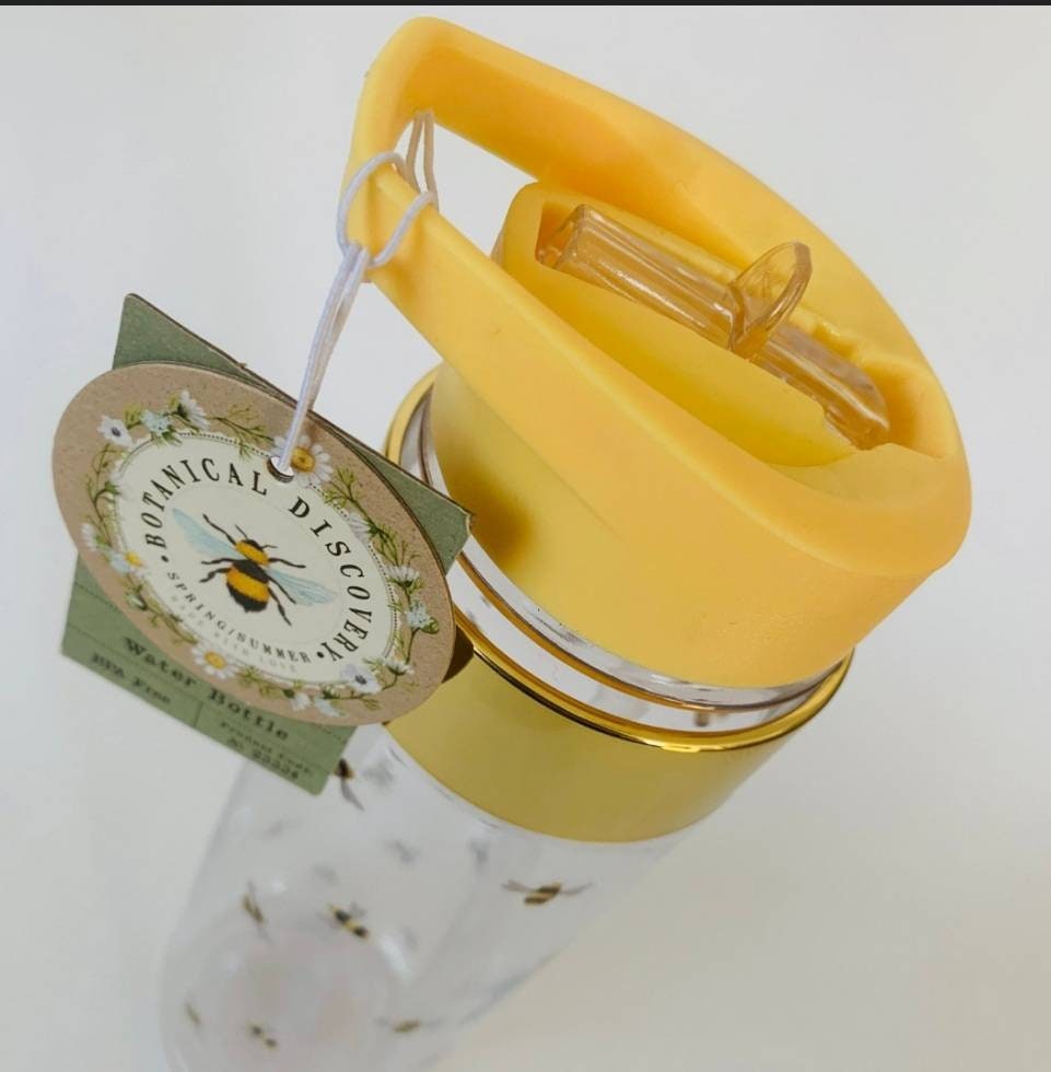 Personalised Bumble Bee Botanical Water Juice Bottle BPA Free Etsy UK