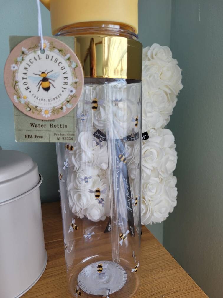 Personalised Bumble Bee Botanical Water Juice Bottle BPA Free Etsy