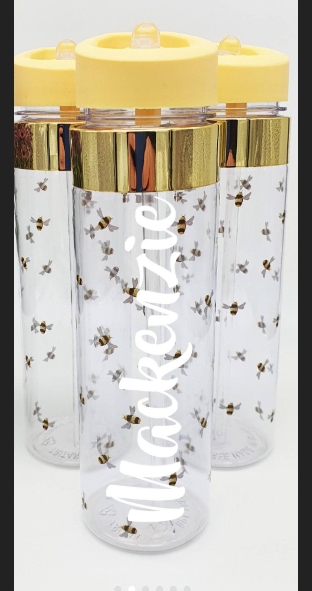 Personalised Bumble Bee Botanical Water Juice Bottle BPA Free Etsy