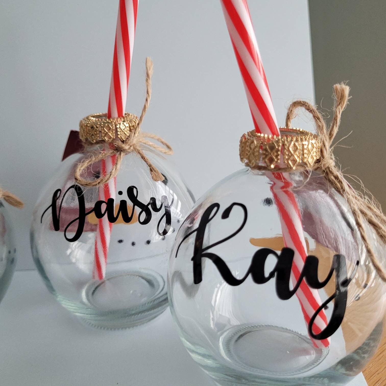 Christmas Novelty Bauble Glasses with straws Santa or Snowman Etsy