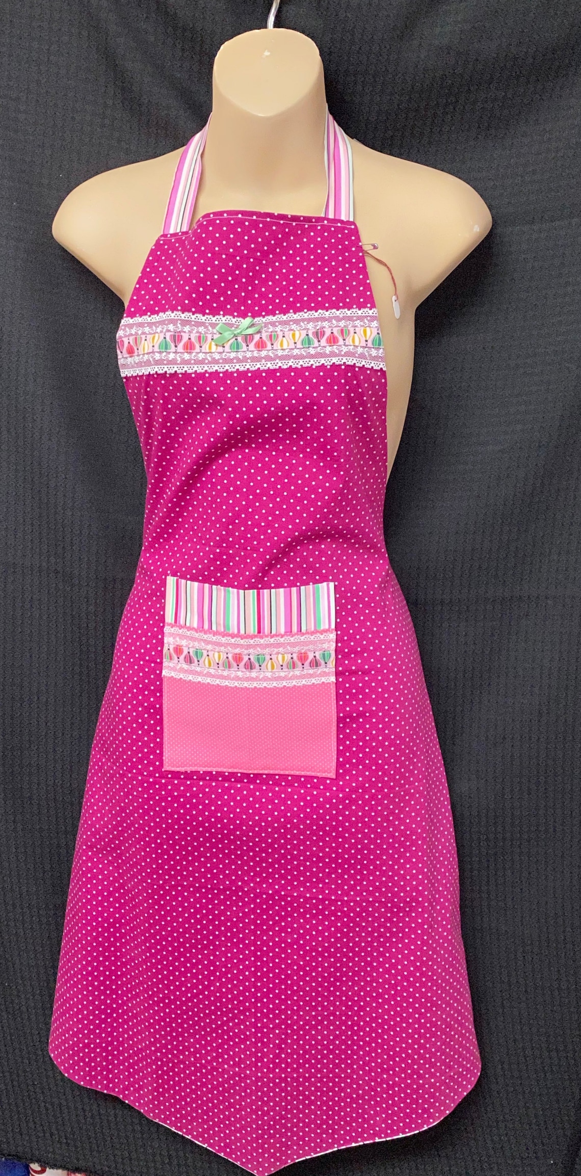 Pretty Pink Apron Reversible Women’s Kitchen Apron With - Etsy